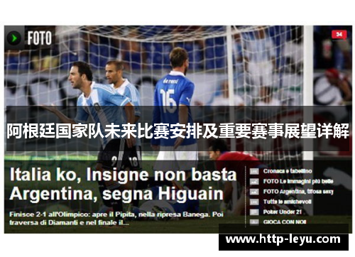 阿根廷国家队未来比赛安排及重要赛事展望详解